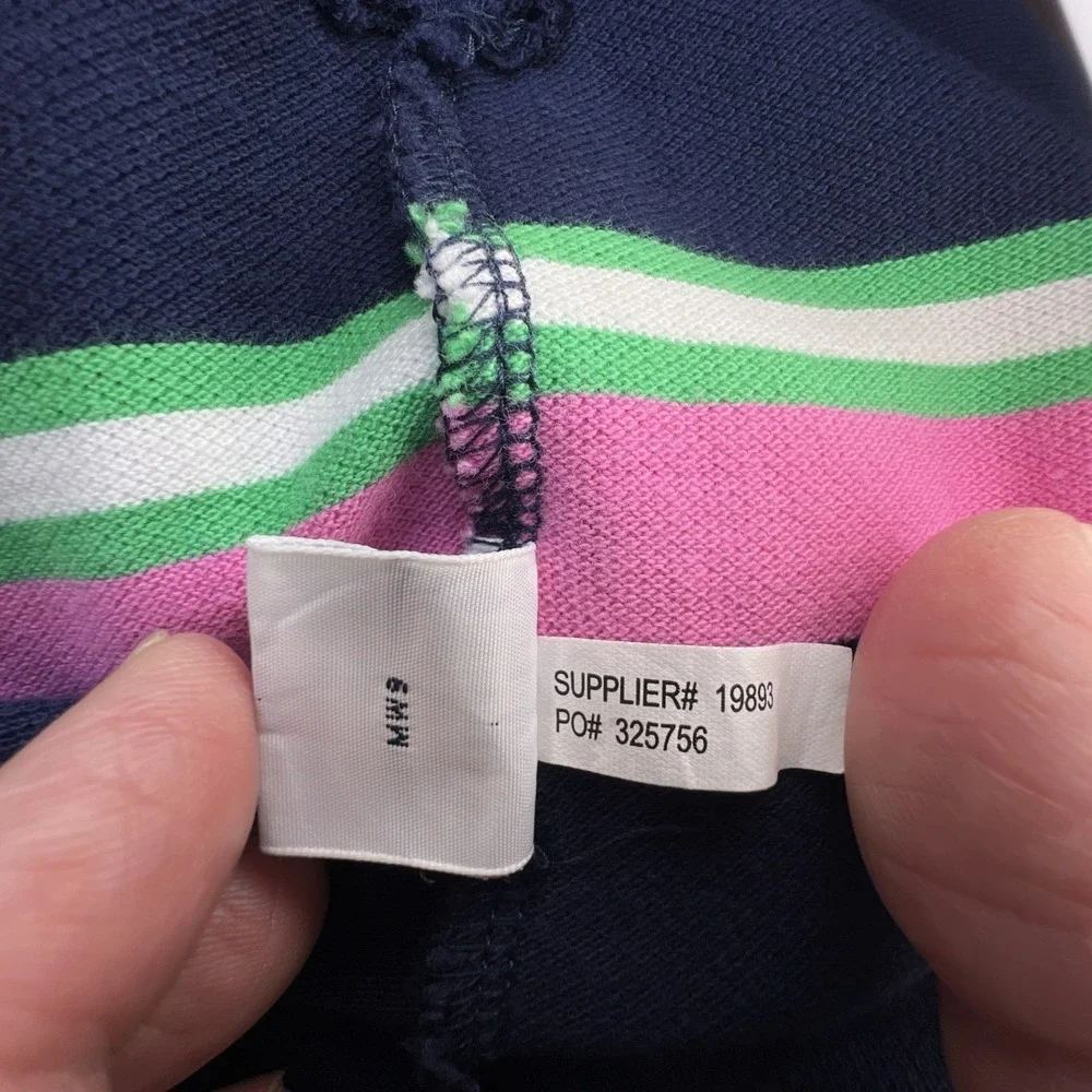 Polo by Ralph Lauren Blue Tag Polo XXL Prep Navy Pink Multi Stripe Y2K Prep VTG